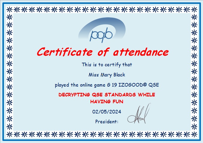 certificate